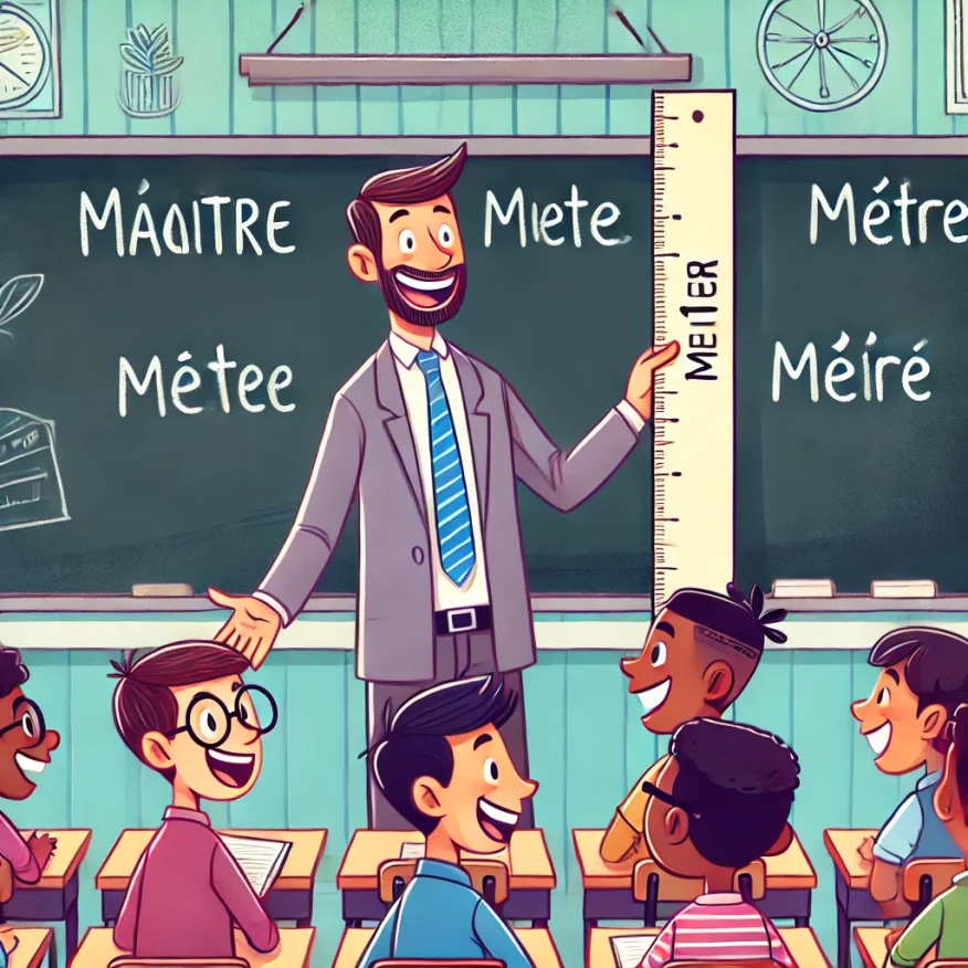 Maître, mettre et mètre